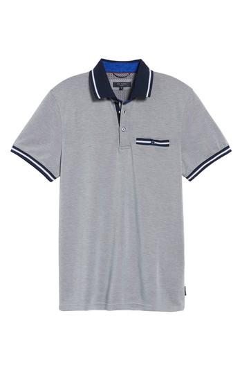 Men's Ted Baker London Doug Pique Polo (s) - Blue