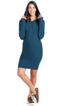 Women's Savi Mom Stella Hoodie Maternity/nursing Dress - Blue/green