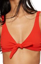 Women's Mara Hoffman Rio Bikini Top, Size D - Red
