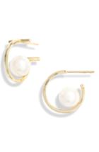 Women's Melinda Maria Imitation Pearl Hoop Earrings