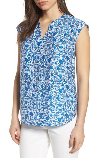 Women's Vineyard Vines Bahamas Otomi Sleeveless Cotton Top - Blue