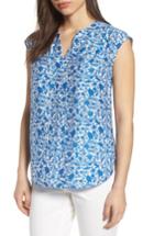 Women's Vineyard Vines Bahamas Otomi Sleeveless Cotton Top - Blue