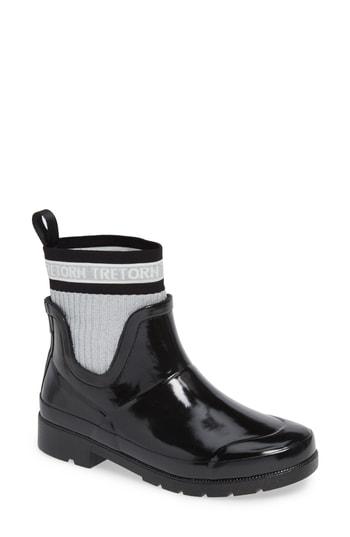 Women's Tretorn Lia Sock Rain Boot M - Black