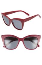 Women's Prive Revaux X Madelaine Petsch The Mister 54mm Cat Eye Sunglasses - Black Tort/ Silver