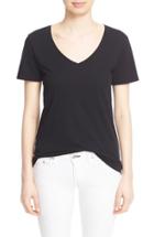 Women's Rag & Bone/jean 'base' Cotton V-neck Tee - Black
