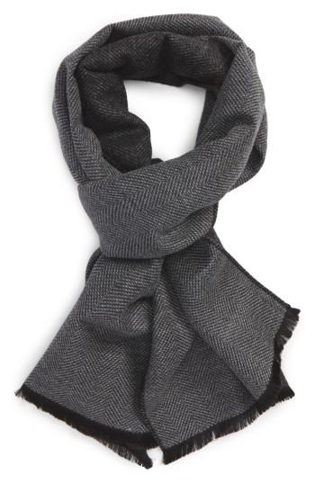 Men's Nordstrom Men's Shop Herringbone Wool Scarf