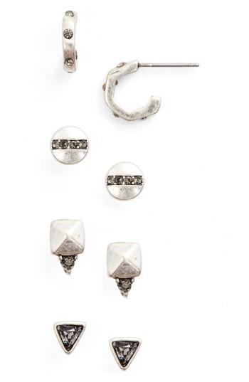 Women's Treasure & Bond Pack Of 4 Stud Earrings