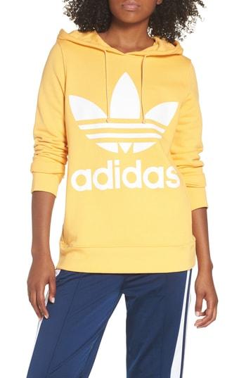 Women's Adidas Originals Trefoil Hoodie - Orange