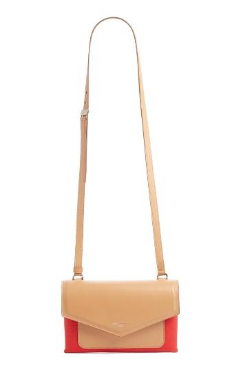 Givenchy Duetto Bicolor Leather Flap Crossbody Bag - Beige