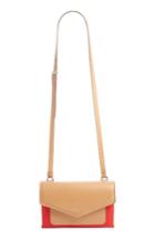 Givenchy Duetto Bicolor Leather Flap Crossbody Bag - Beige
