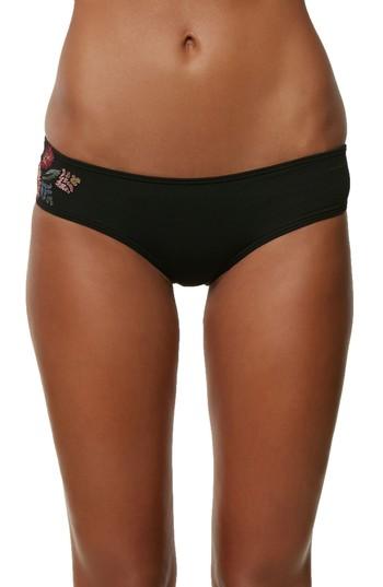 Women's O'neill Summer Lovin' Hipster Bikini Bottoms - Black