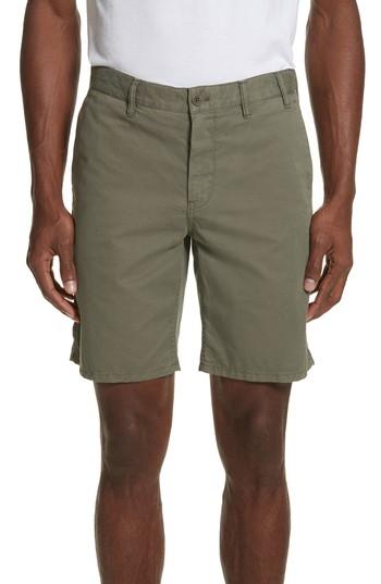 Men's Norse Projects Aros Twill Shorts - Green