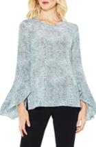 Women's Vince Camuto Bell Sleeve Dashes Top - Blue