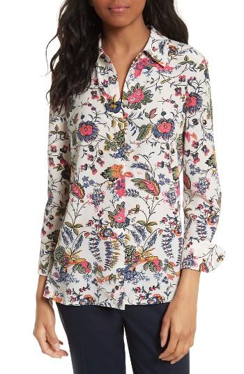 Women's Tory Burch Erica Print Silk Shirt