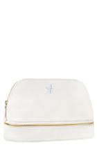 Cathy's Concepts Monogram Faux Leather Cosmetics Case, Size - White A