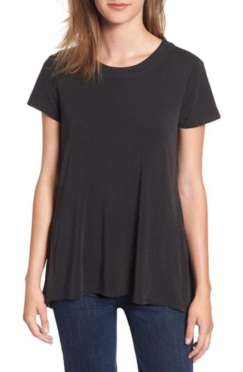 Women's Chelsea28 Ruffle Back Hem Tee, Size - Black
