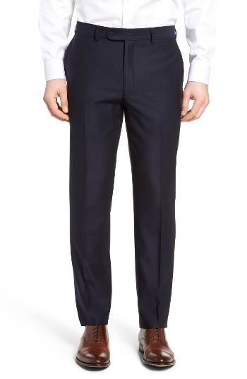 Men's Bensol Pin Dot Wool Trousers - Blue