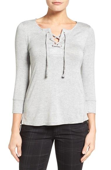 Women's Wit & Wisdom Rope Lace-up Top