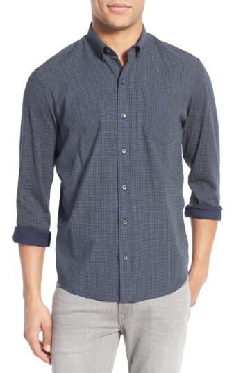 Men's W.r.k Slim Fit Dot Print Sport Shirt - Blue