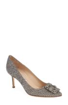 Women's Manolo Blahnik Hangisi Pump Us / 37eu - Metallic