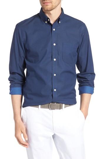 Men's 1901 Trim Fit Round Pocket Sport Shirt - Blue