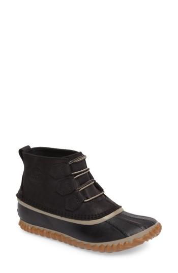 Women's Sorel 'out N About' Leather Boot M - Black