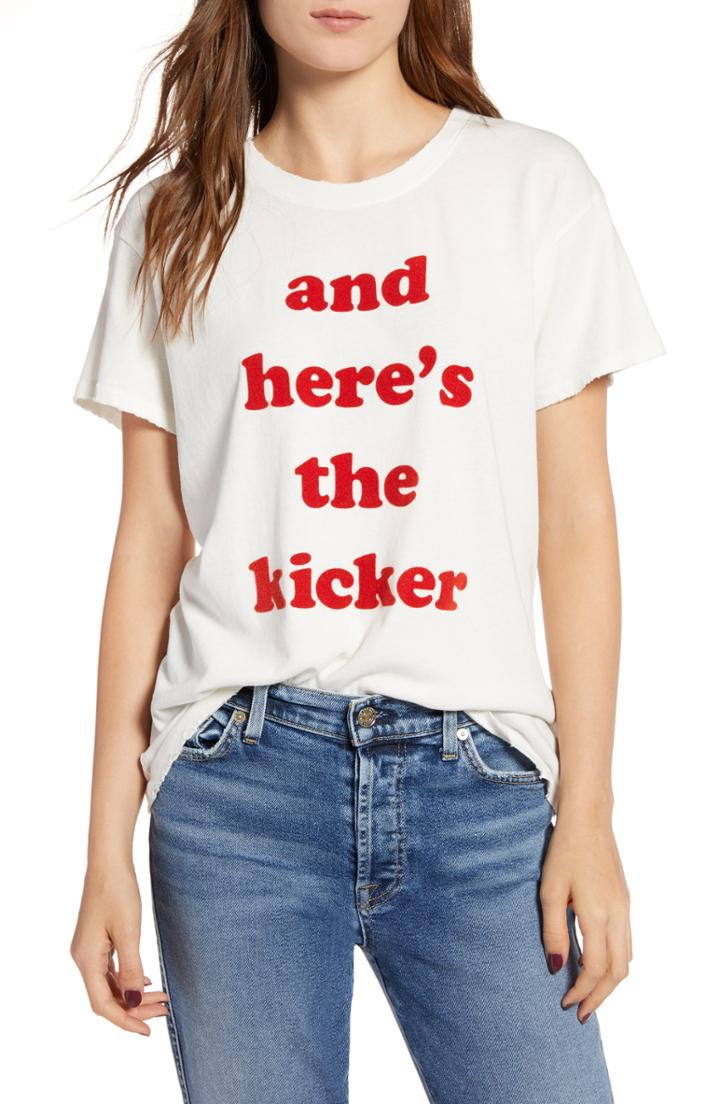Women's Junk Food And Here's The Kicker Cotton Tee