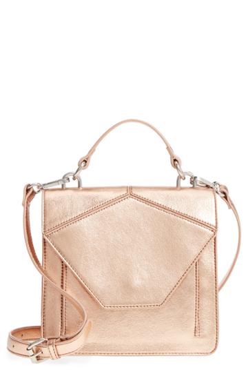 Malibu Skye Metallic Faux Leather Satchel -