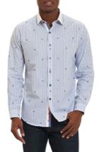 Men's Robert Graham Del Ray Oaks Stripe Sport Shirt - Blue