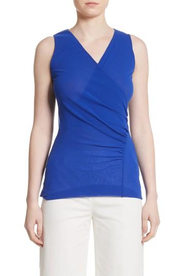 Women's Fuzzi Ruched Tulle Tank - Blue
