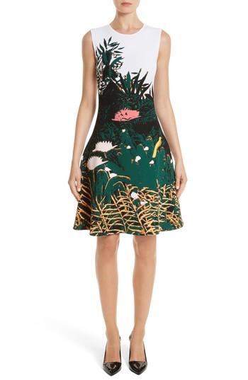 Women's Oscar De La Renta Sunset Intarsia Knit Dress