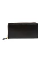 Men's Comme Des Garcons Leather Continental Long Wallet - Black