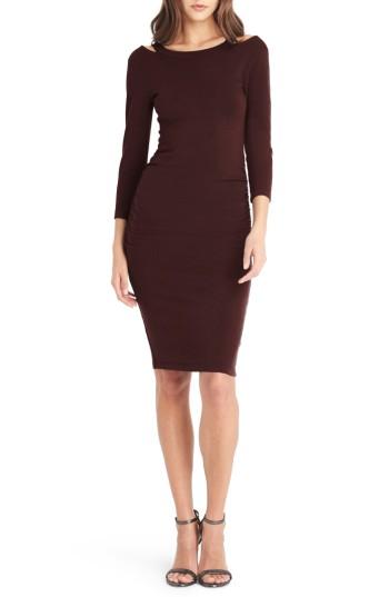 Women's Michael Stars Strap Back Body-con Dress - Burgundy