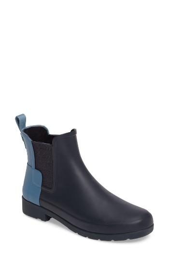 Women's Hunter 'refined - Chelsea' Two-tone Boot M - Blue