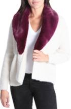 Women's Kut From The Kloth Fredrica Faux Fur Collar Knit Sweater - Ivory