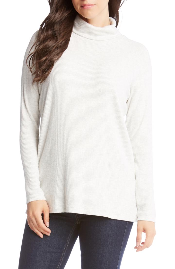 Women's Karen Kane Raglan Sleeve Turtleneck - Grey