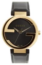 Men's Gucci Leather Strap Watch, 40mm