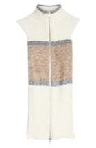 Women's Veronica Beard Mackay Metallic Stripe Dickey, Size - Ivory