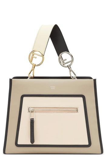 Fendi Small Runaway Small Colorblock Leather Tote - Brown