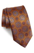 Men's Canali Medallion Silk Tie, Size - Metallic