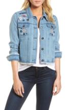 Women's Cupcakes And Cashmere Bestel Embroidered Denim Jacket, Size - Blue