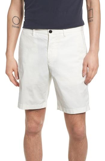 Men's Theory Zaine Stretch Cotton Shorts - Ivory