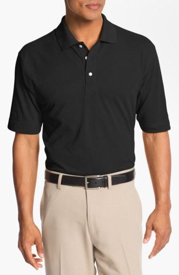 Men's Cutter & Buck Championship Drytec Golf Polo Xlt - Black