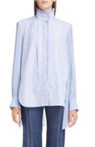 Women's Chloe Ruffle Trim High/low Poplin Shirt