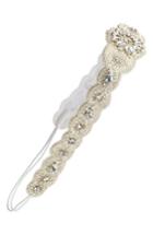 Nitin Embellished Elastic Headband, Size - White