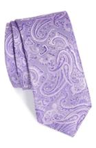 Men's Calibrate Floating Paisley Silk Tie, Size - Purple