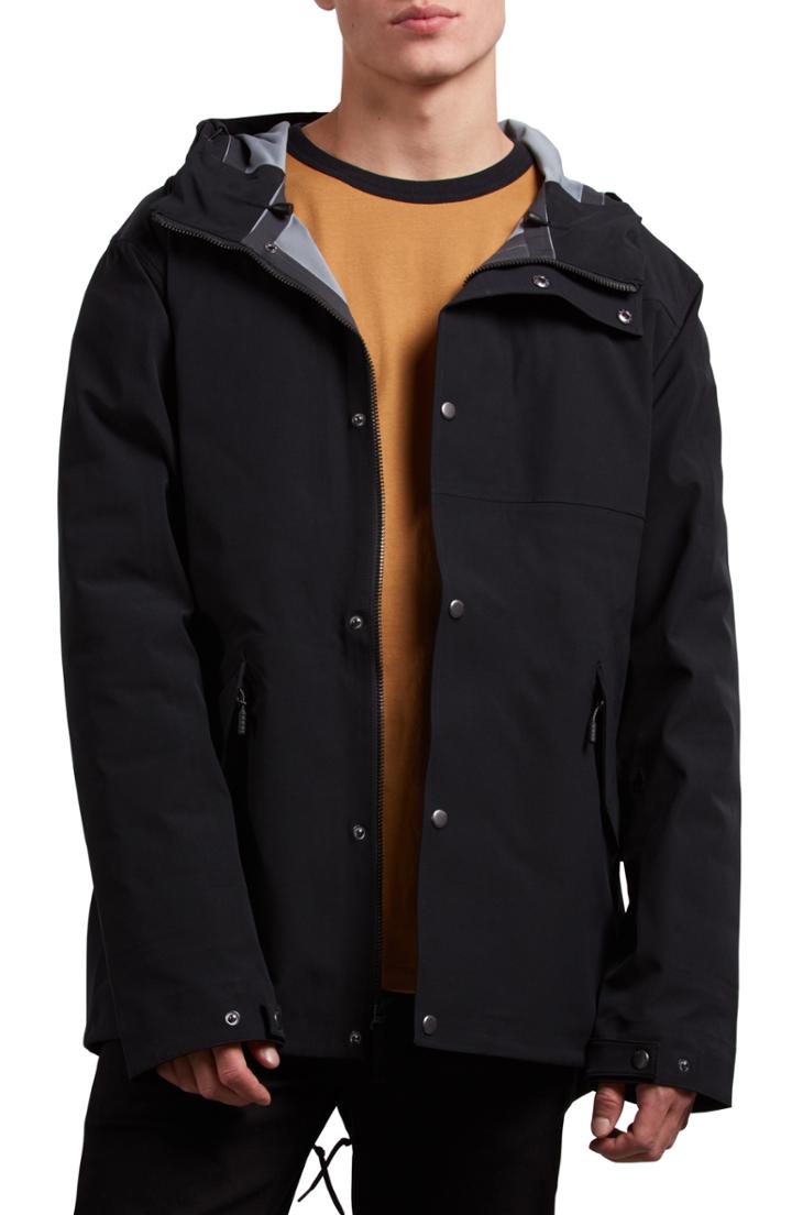 Men's Volcom Lane Parka, Size - Black