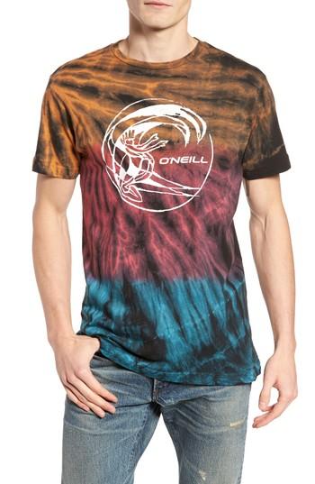 Men's O'neill The Lawn Graphic Tie Dye T-shirt - Black
