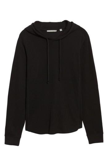 Men's Vince Double Knit Hoodie - Black