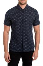 Men's 7 Diamonds Hey Brother Linen & Cotton Woven Shirt - Blue